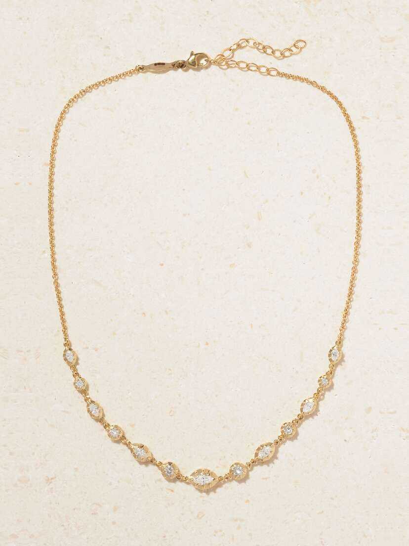 Jacquie Aiche Sophia 14-karat Gold Diamond Necklace