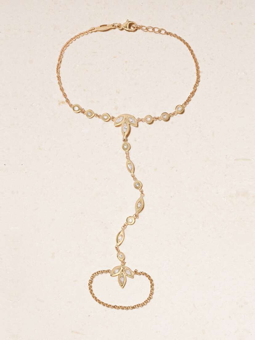 Jacquie Aiche Blossom 14-karat Gold Diamond Bracelet