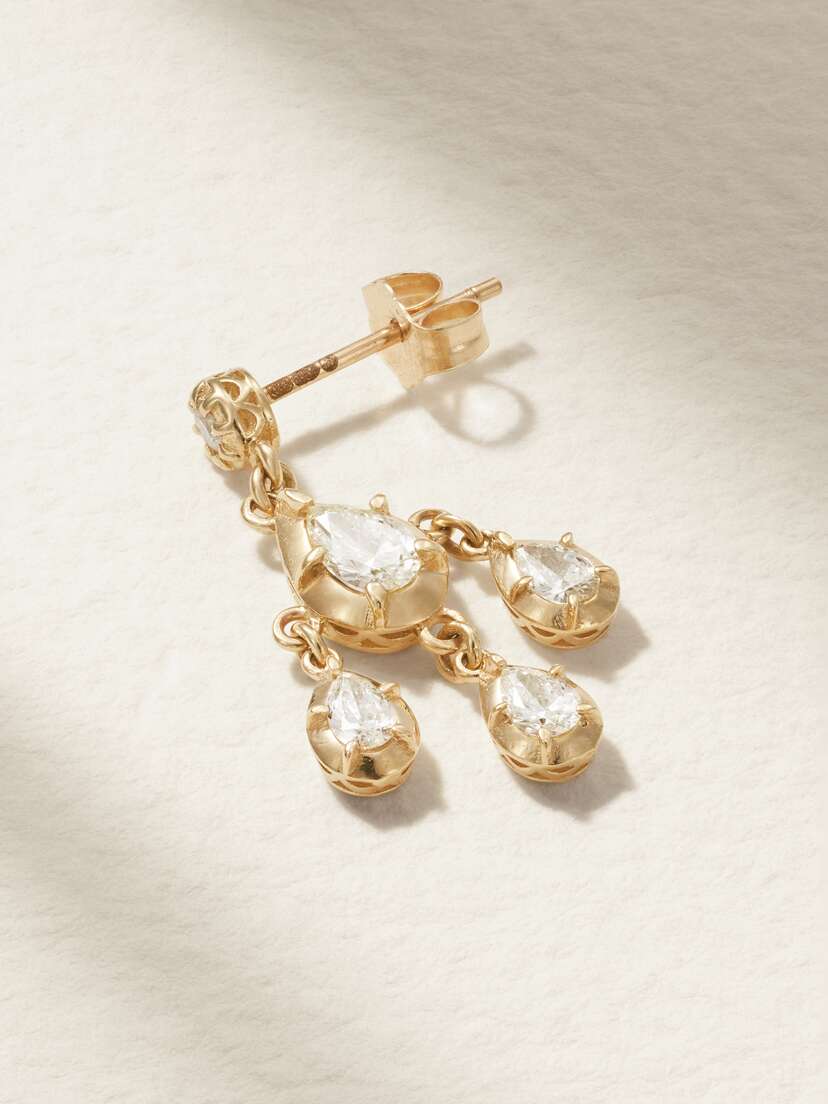 Jacquie Aiche Sophia 14-karat Gold Diamond Earring