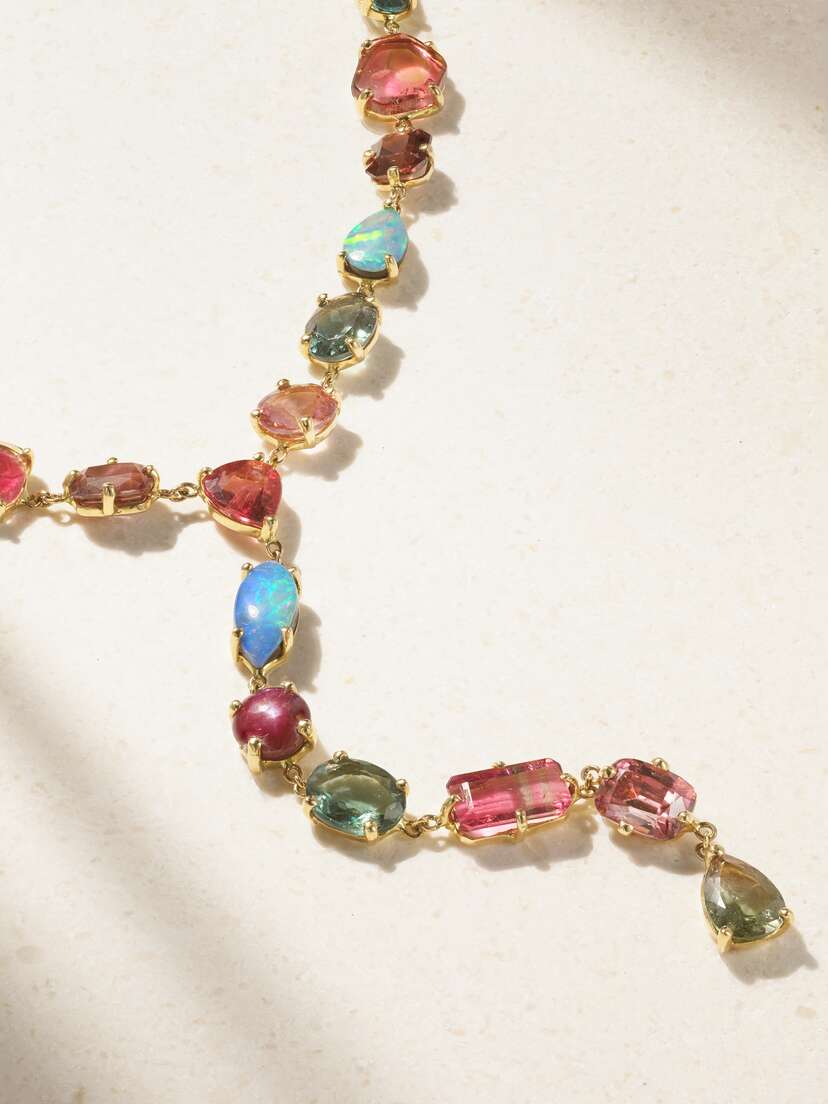 Jacquie Aiche 14-karat Gold Multi-stone Necklace