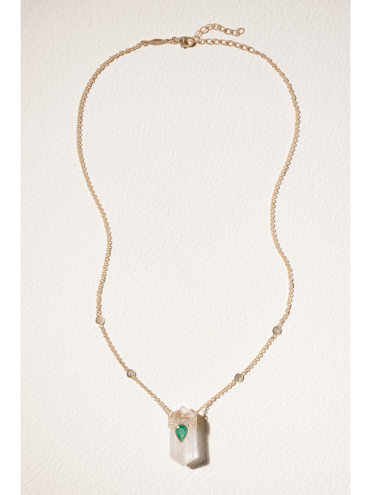 Shop Jacquie Aiche 14-karat Gold Multi-stone Necklace