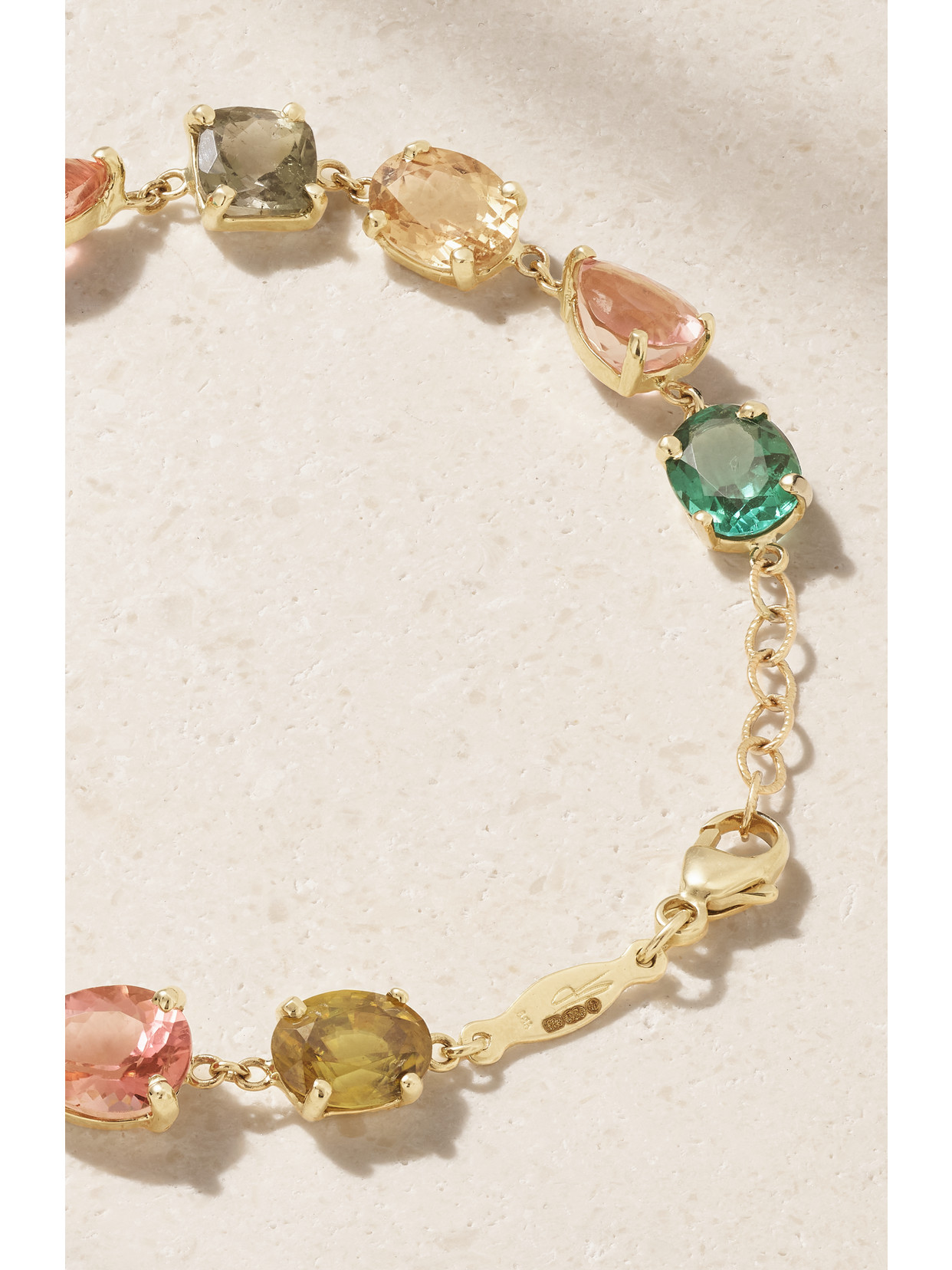 Shop Jacquie Aiche 14-karat Gold Multi-stone Bracelet