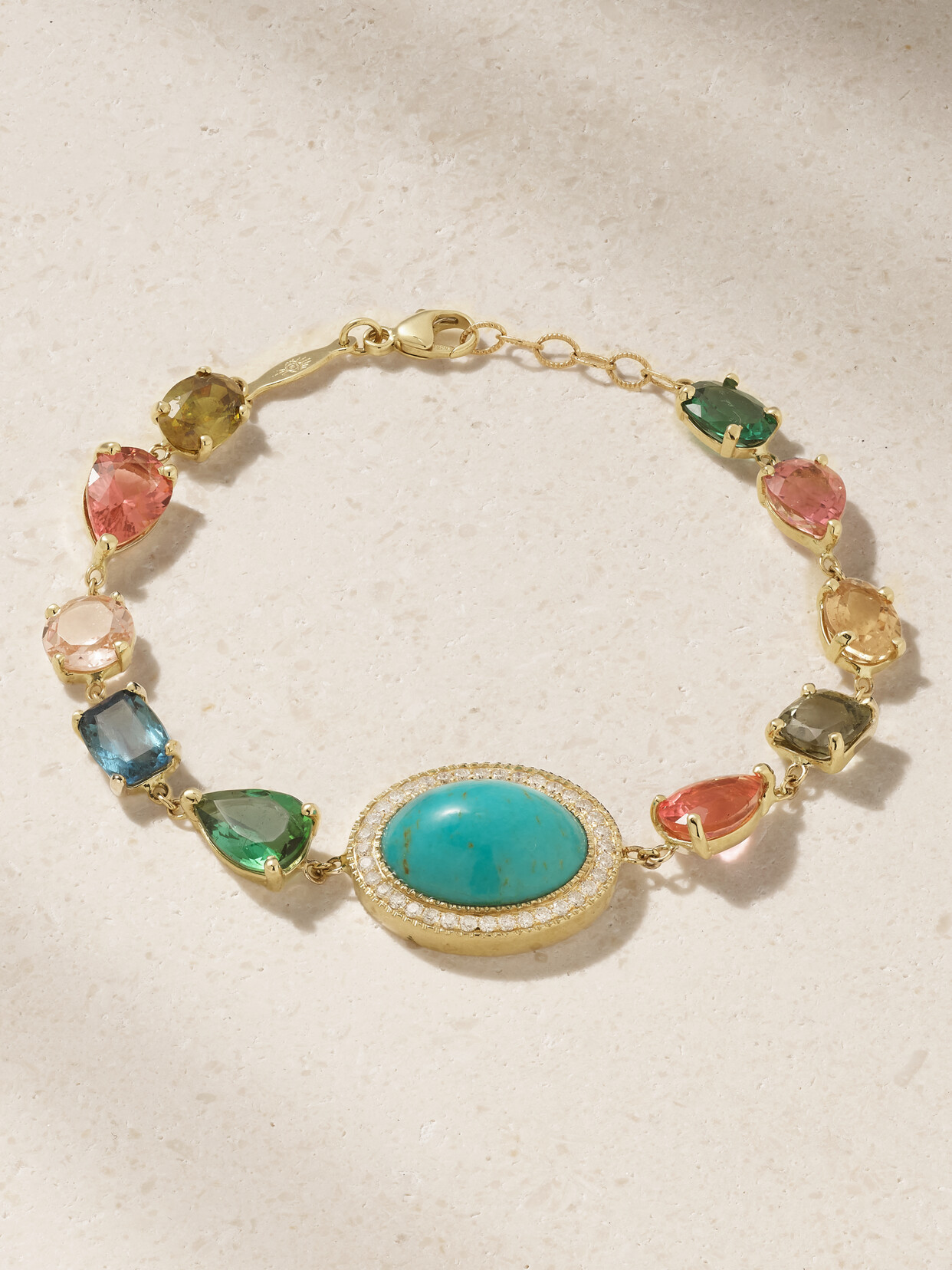 Jacquie Aiche 14-karat Gold Multi-stone Bracelet