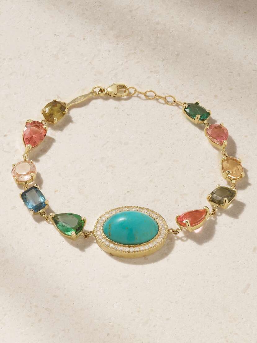 Jacquie Aiche 14-karat Gold Multi-stone Bracelet