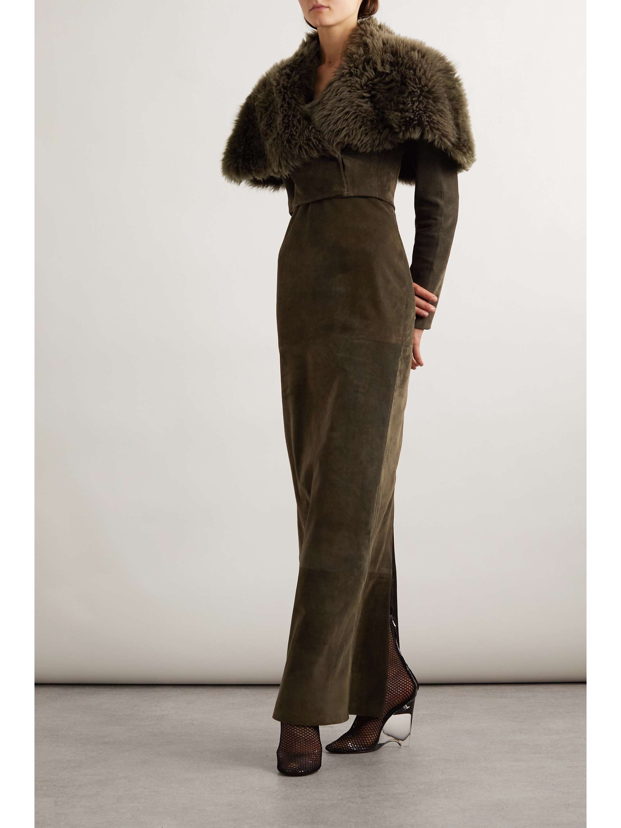 suede skirt maxi