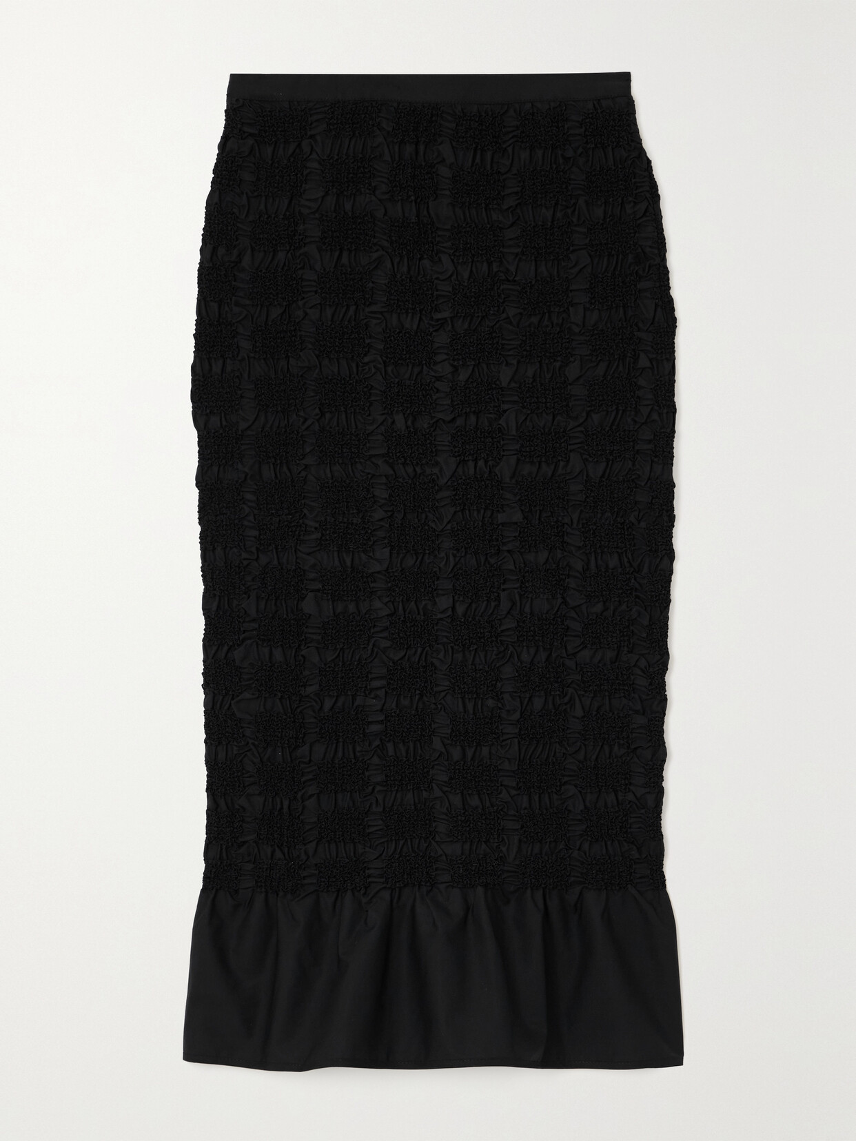 Cecilie Bahnsen - Ugne Ruffled Cotton-blend Skirt - Black