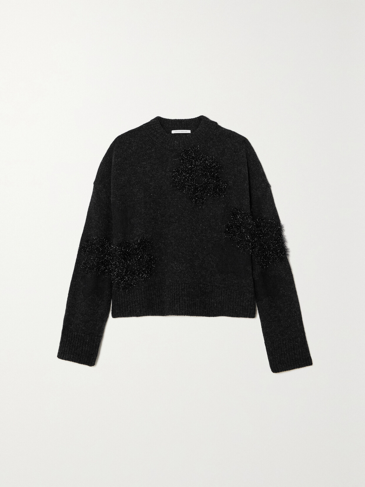 Cecilie Bahnsen Uberta Oversized Metallic Intarsia Wool-blend Sweater