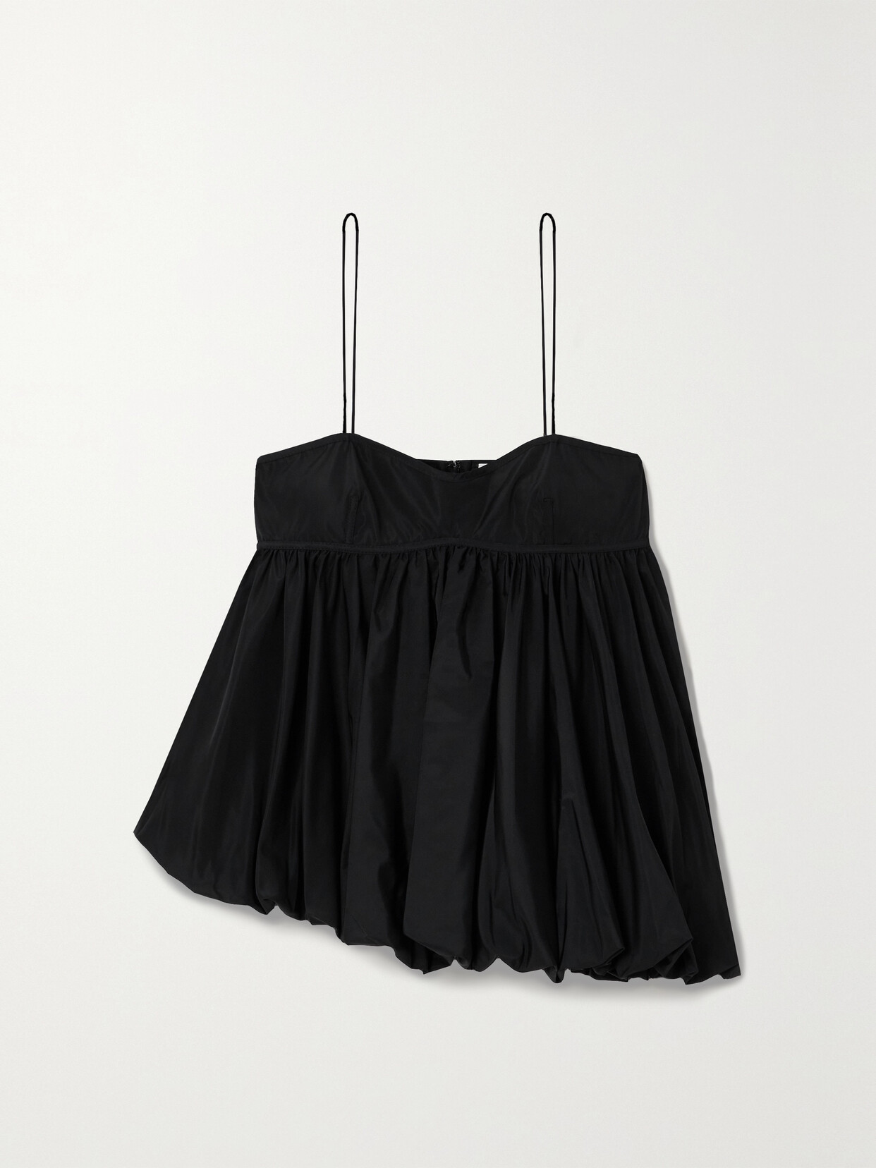 Cecilie Bahnsen - + Net Sustain Shea Asymmmetric Recycled-faille Top - Black