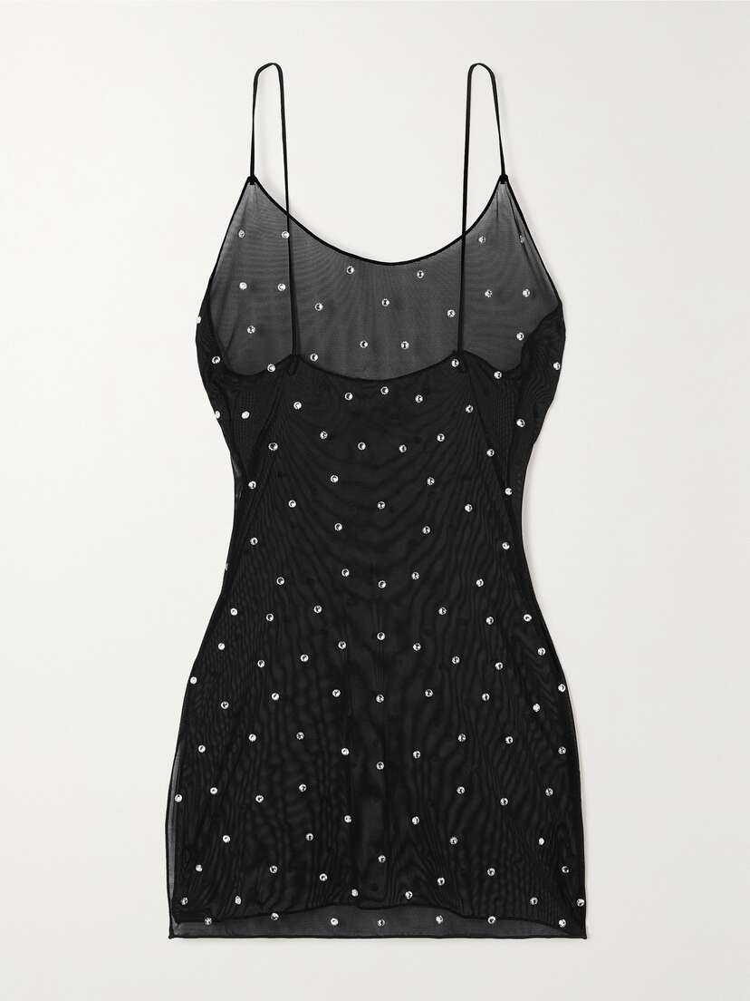 Oséree Gem Crystal-embellished Tulle Mini Dress
