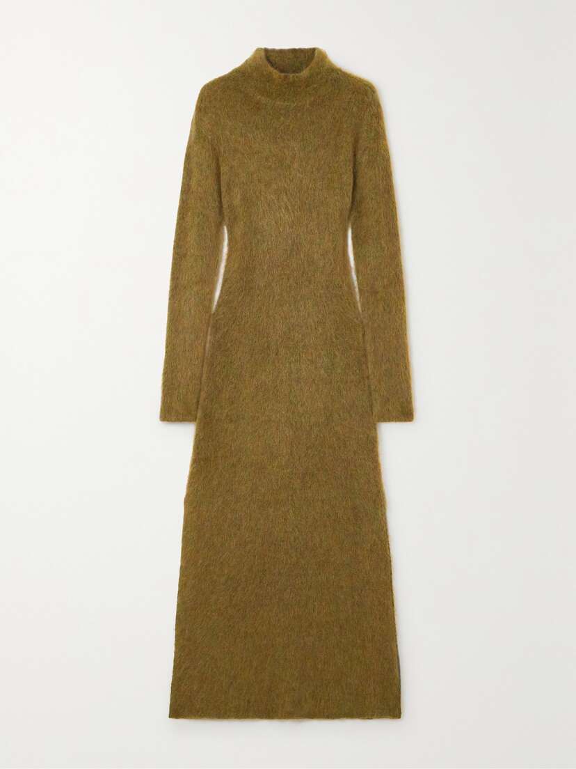 Giuliva Heritage + Net Sustain Susanna Mohair-blend Midi Dress