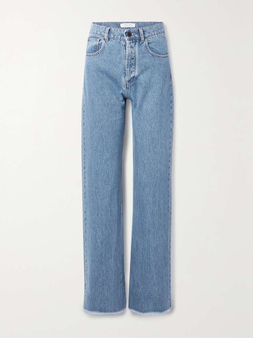 Giuliva Heritage + Net Sustain The Dylan Frayed High-rise Straight-leg Jeans
