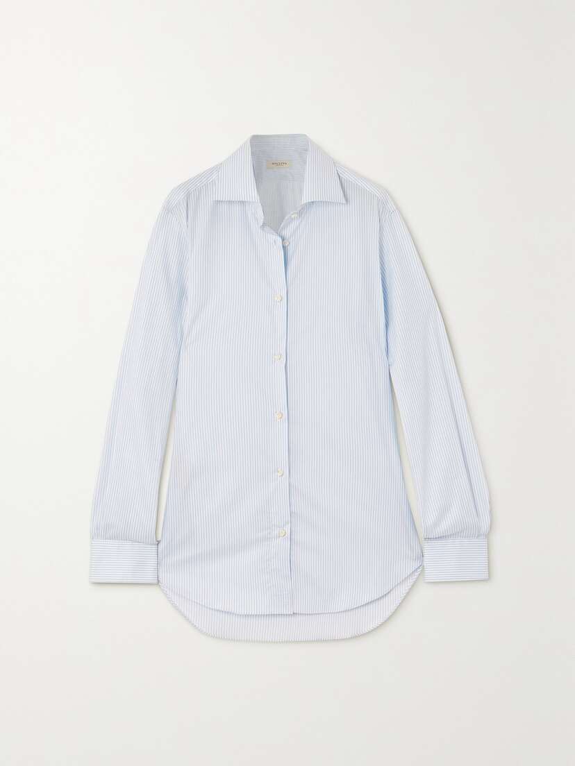 Giuliva Heritage + Net Sustain The Husband Striped Cotton-poplin Shirt