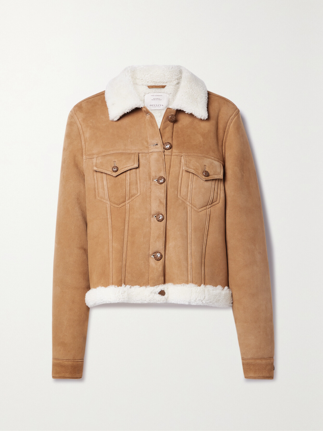 Giuliva Heritage Daria Shearling Jacket In Brown