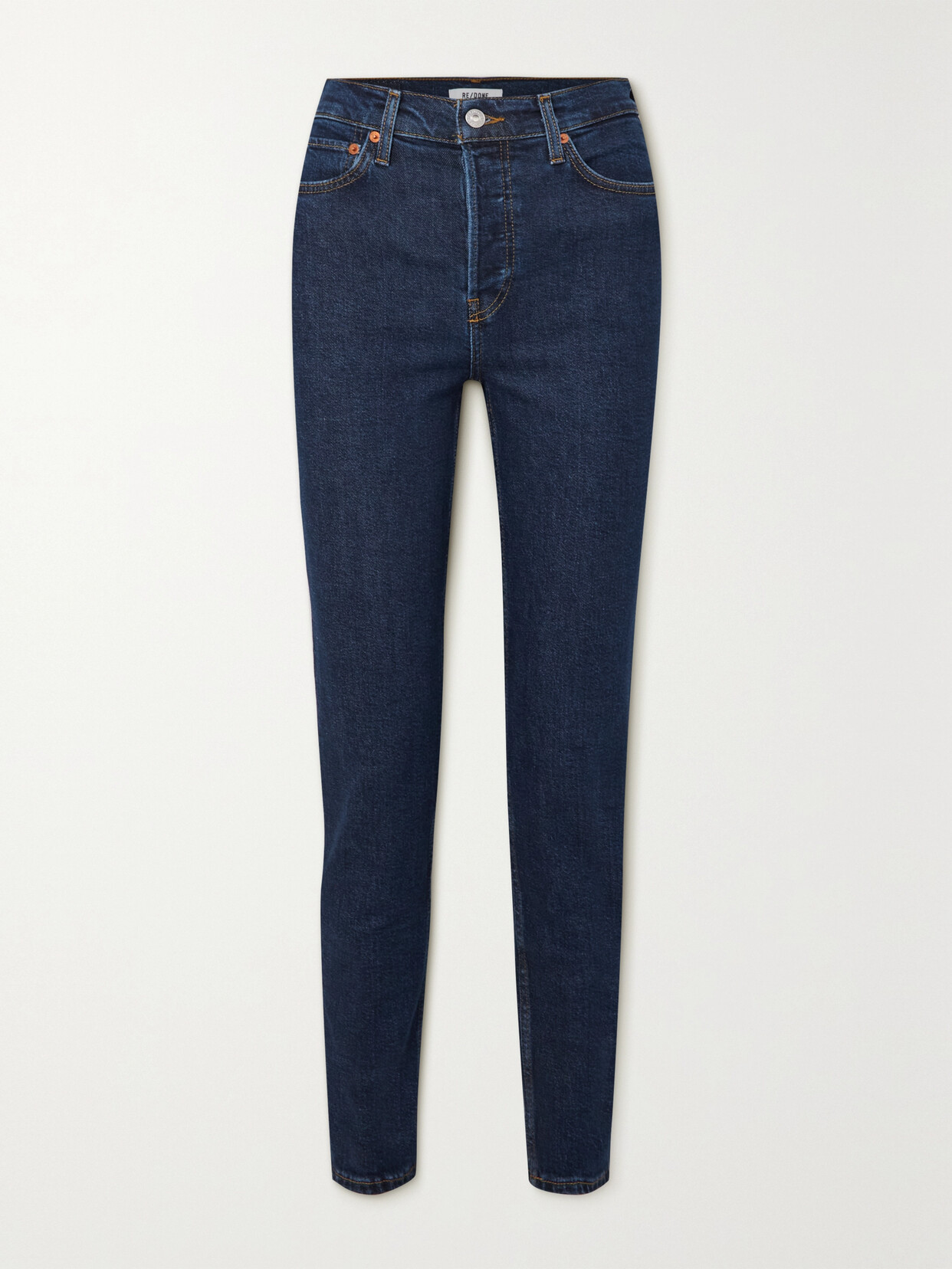 Shop Re/done High-rise Skinny Jeans In Blue