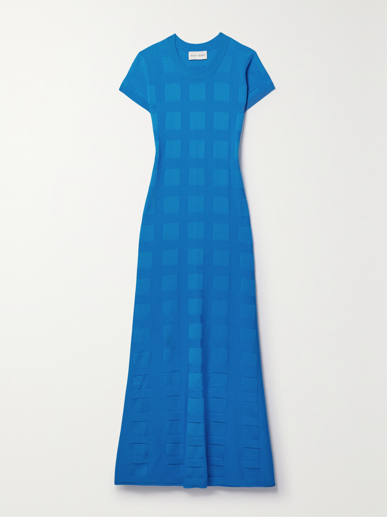 HIGH SPORT Sonya Jacquard-knit Maxi Dress - Blue