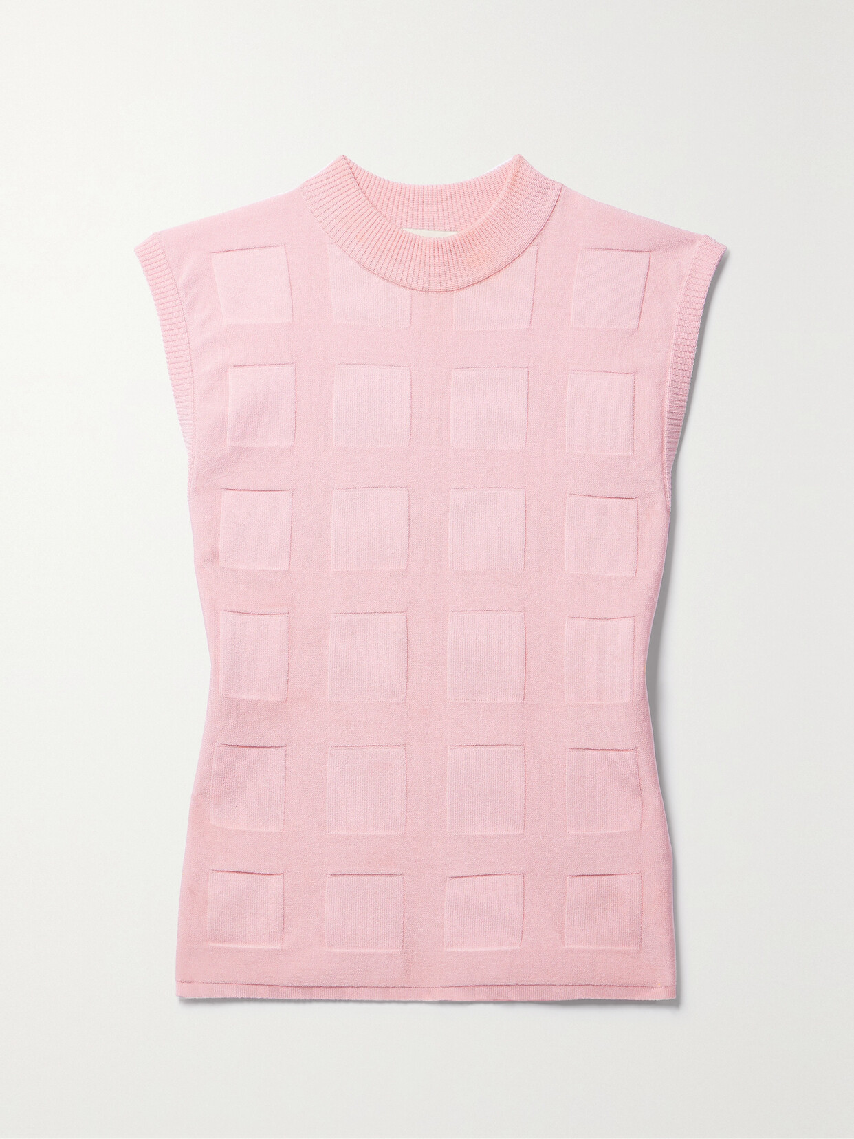 HIGH SPORT - Drea Jacquard-knit Tank - Pink