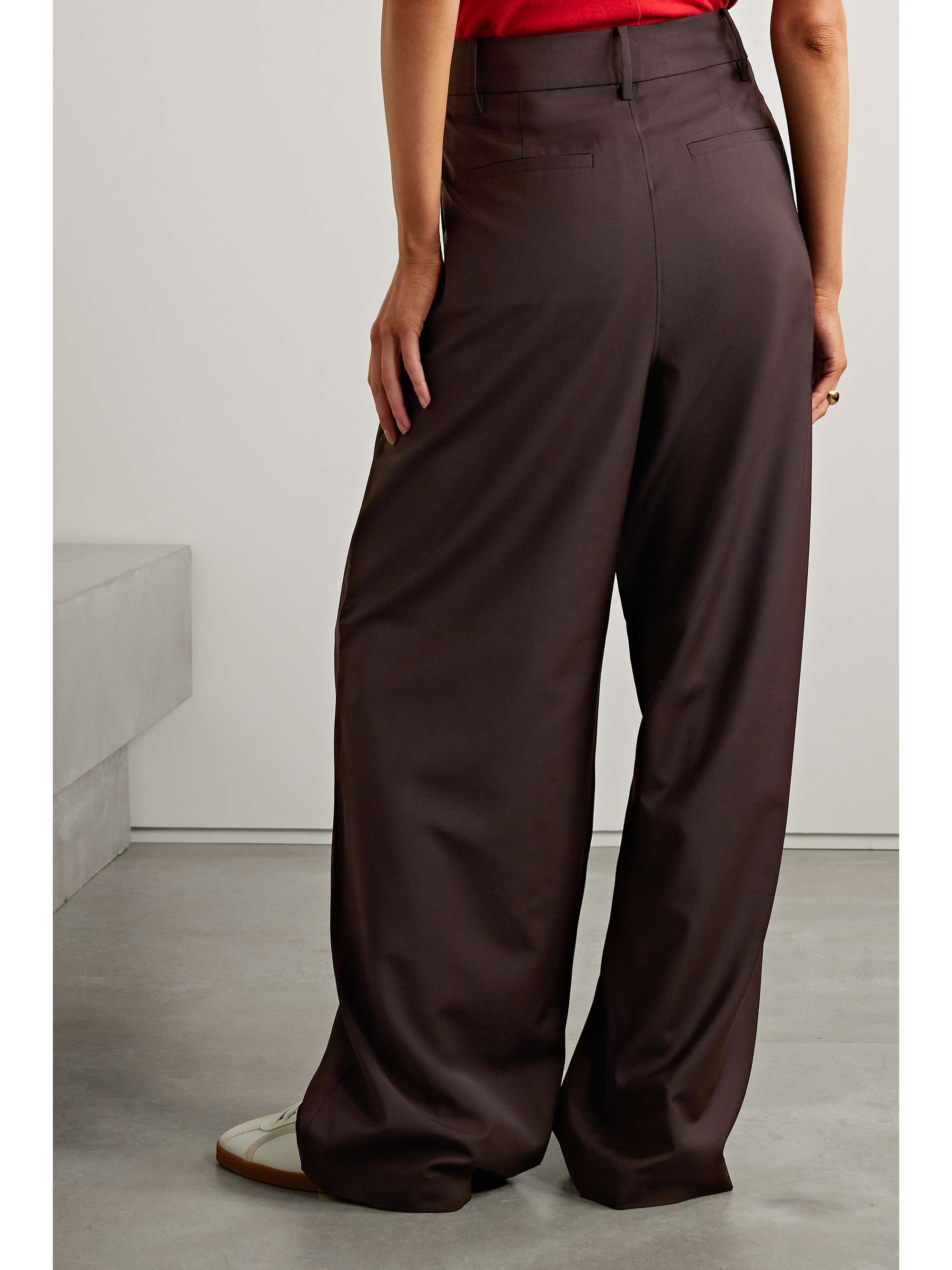 TIBI Tropical Stella woven wideleg pants NETAPORTER