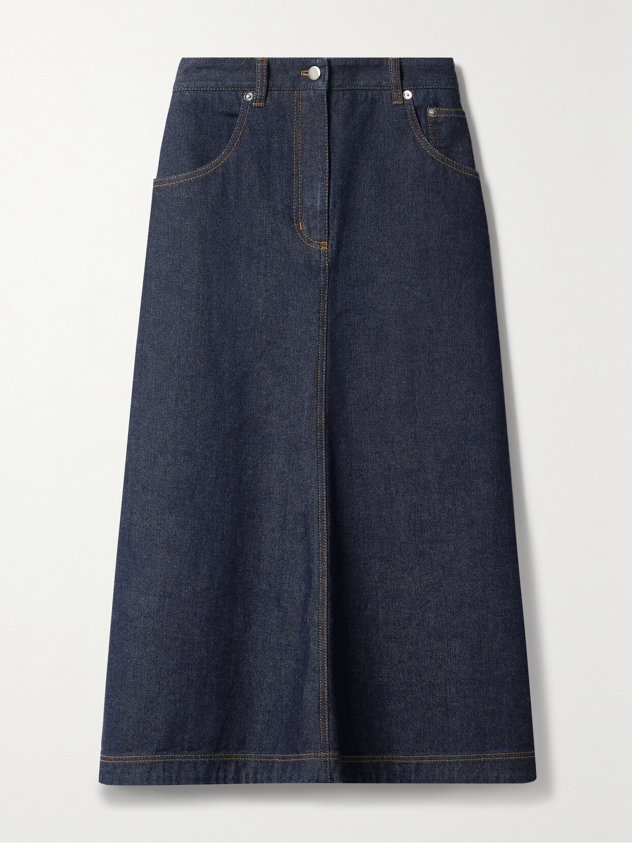 Tibi - Denim Midi Skirt - Blue