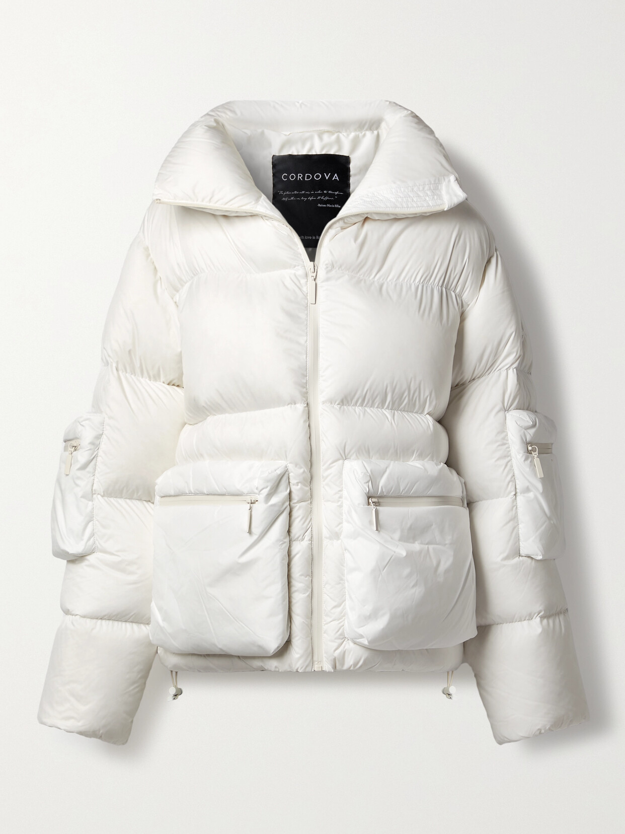 Cordova - Mogul Quilted Padded Shell Down Ski Jacket - White