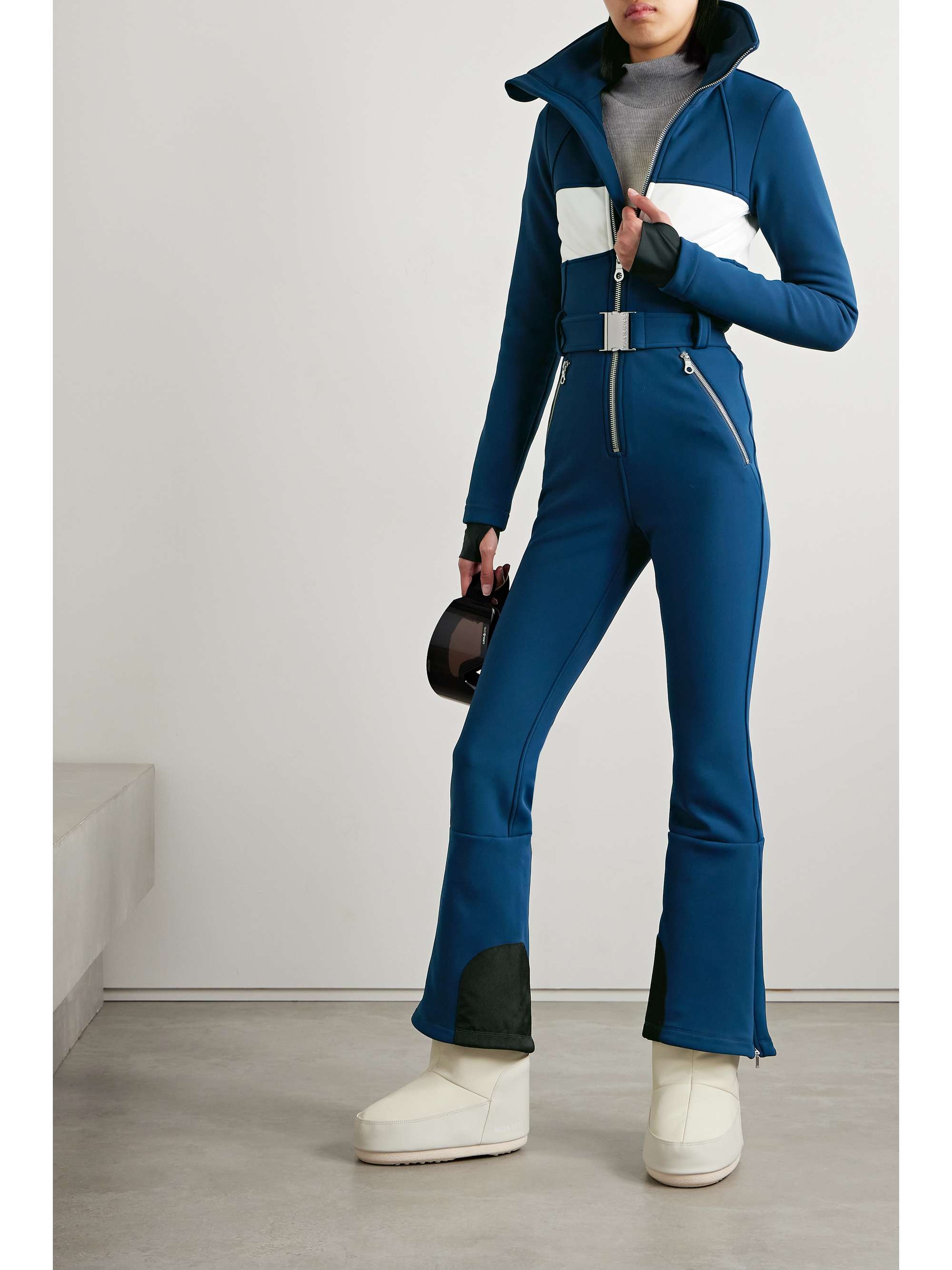 CORDOVA Fora belted striped ski suit