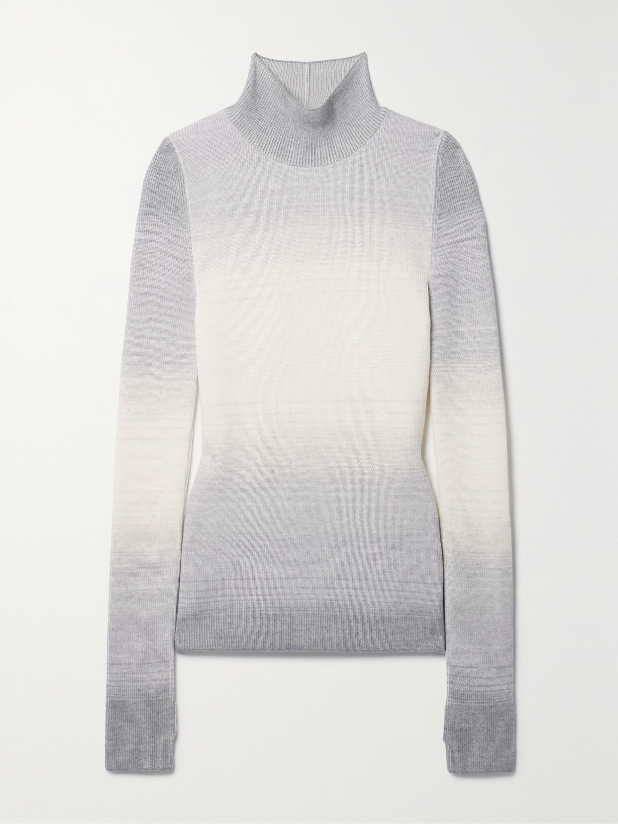 Cordova Aurora Dégradé Merino Wool Turtleneck Jumper In Cream