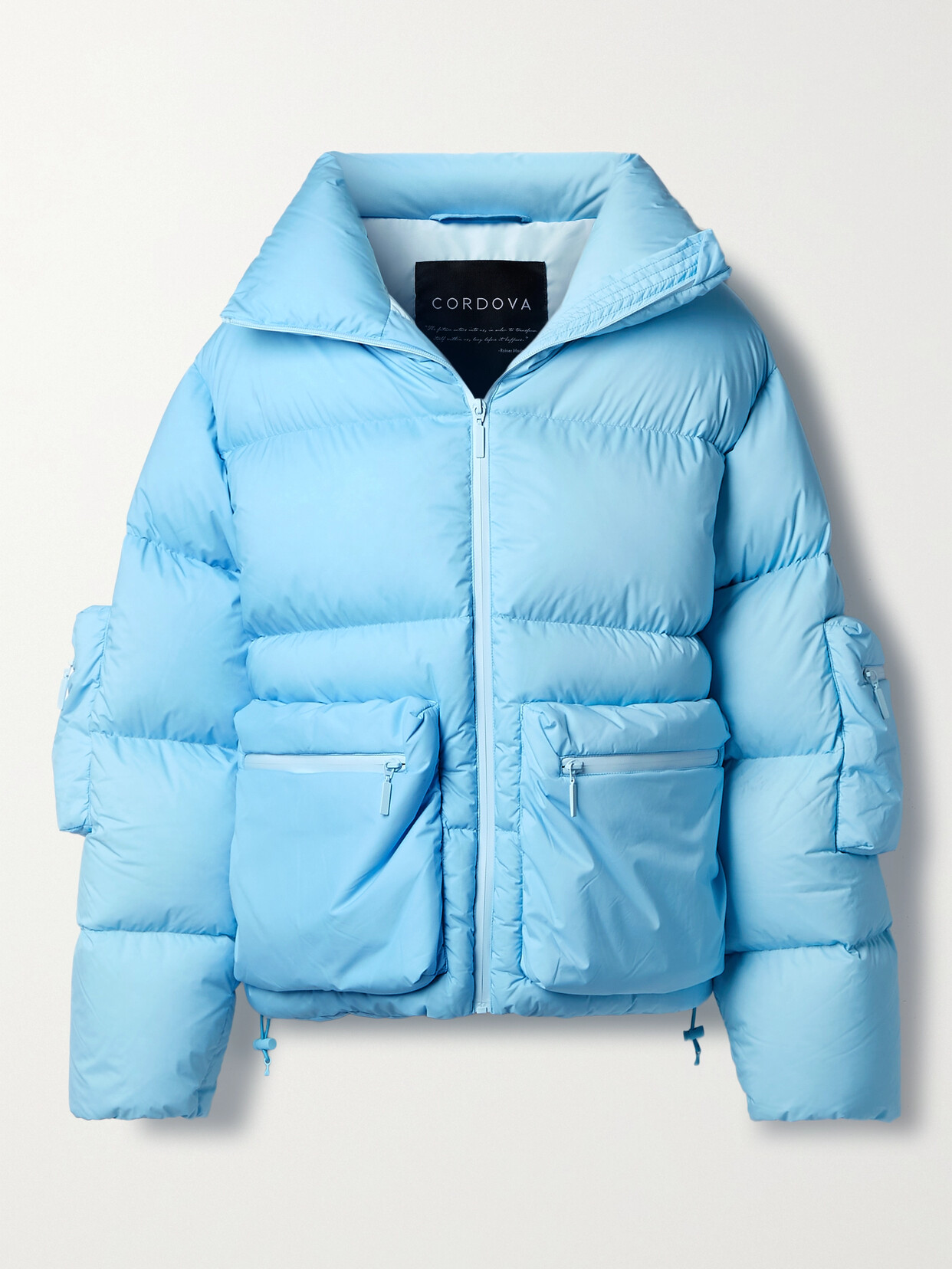 Cordova Mogul Quilted Down Ski Jacket In Blue