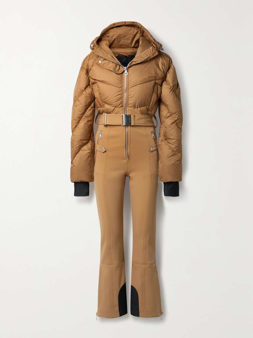 Cordova Ajax Belted Hooded Quilted Down Ski Suit