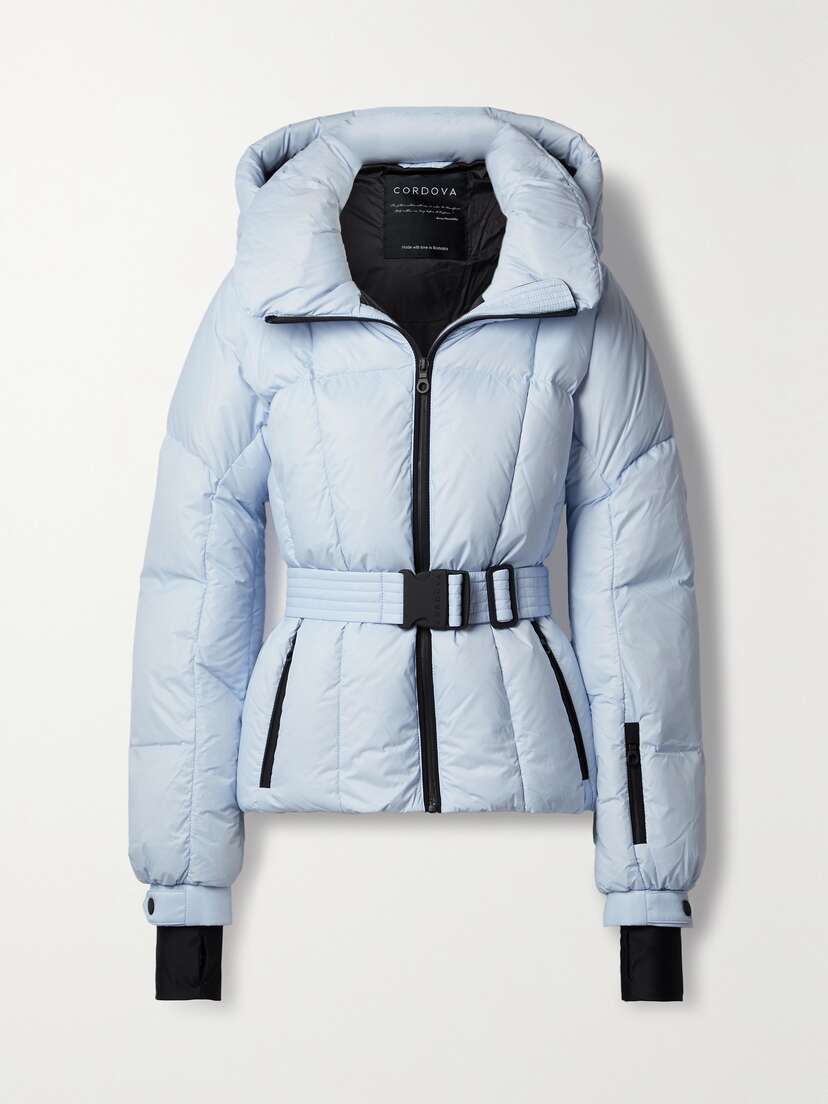Cordova Monterossa Belted Hooded Quilted Down Ski Jacket