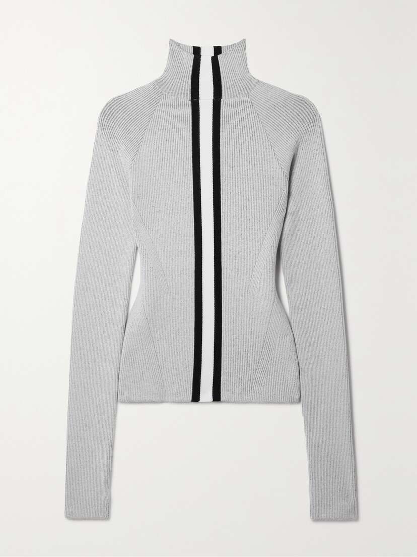 Cordova Soelden Striped Ribbed Stretch-merino Wool Sweater