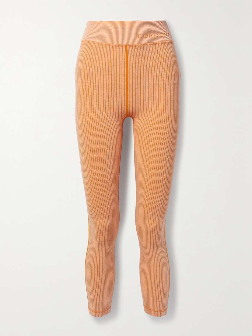 Cordova Sierra Two-tone Ribbed-knit Leggings