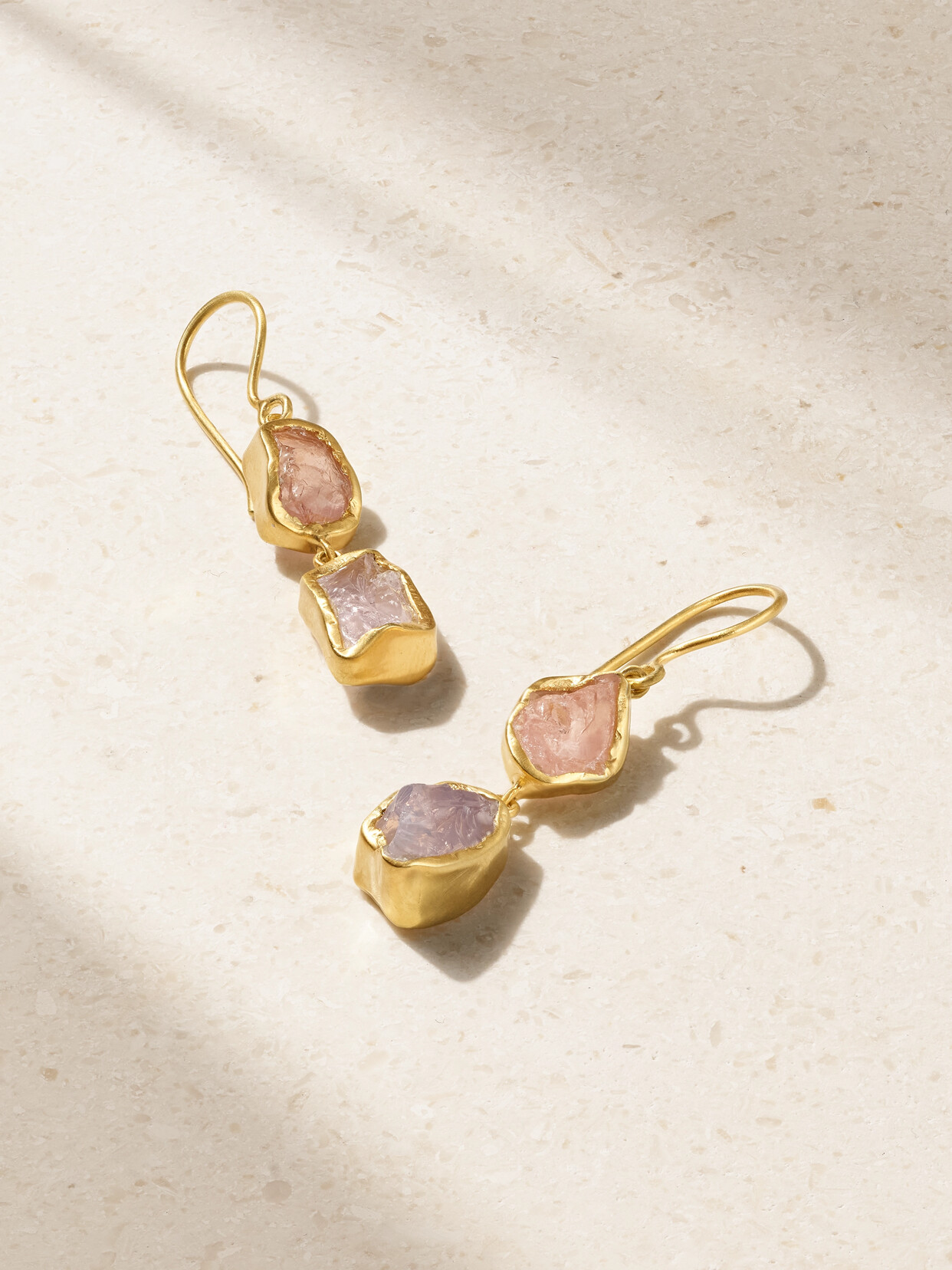 Pippa Small 18-karat Gold Quartz Earrings