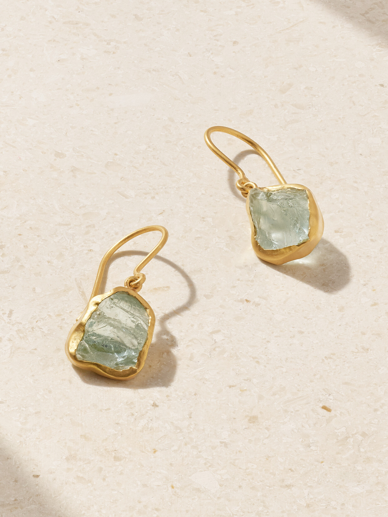 Pippa Small - 18-karat Gold Aquamarine Earrings - One size