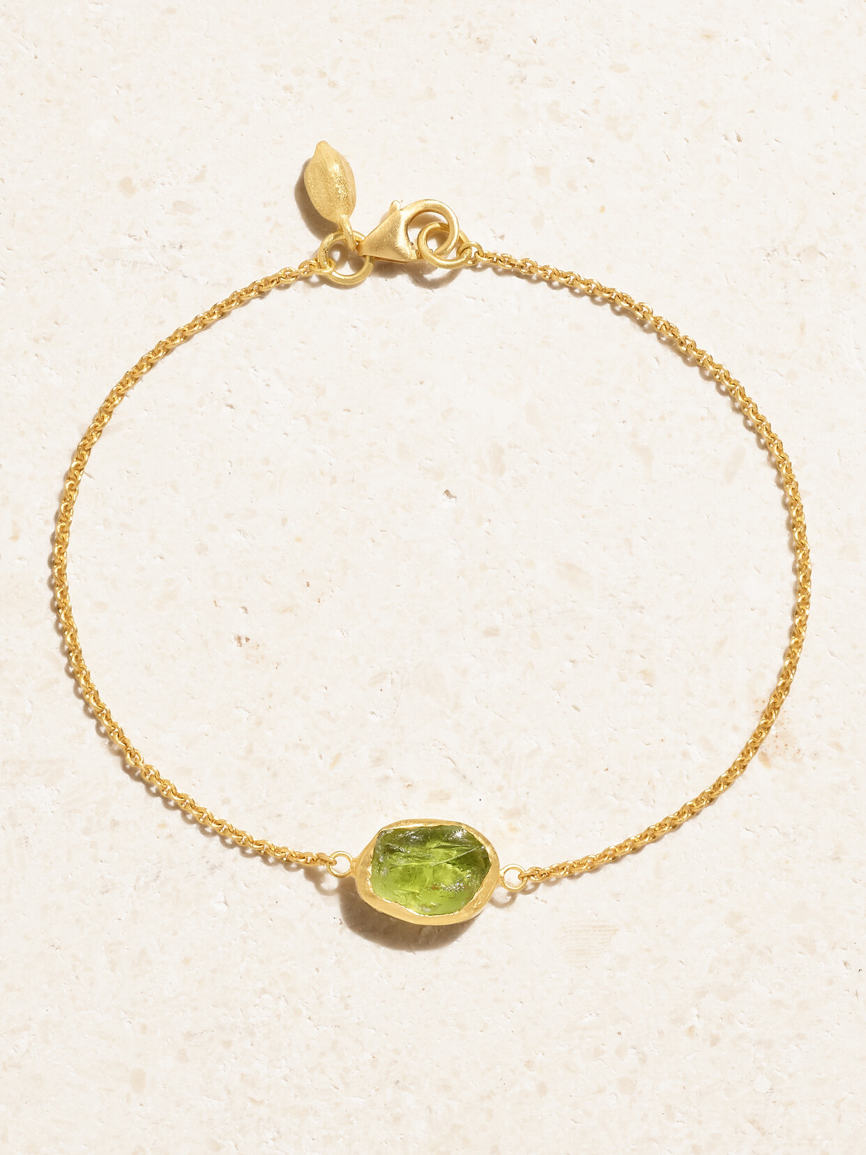 Pippa Small 18-karat Gold Peridot Bracelet In Green