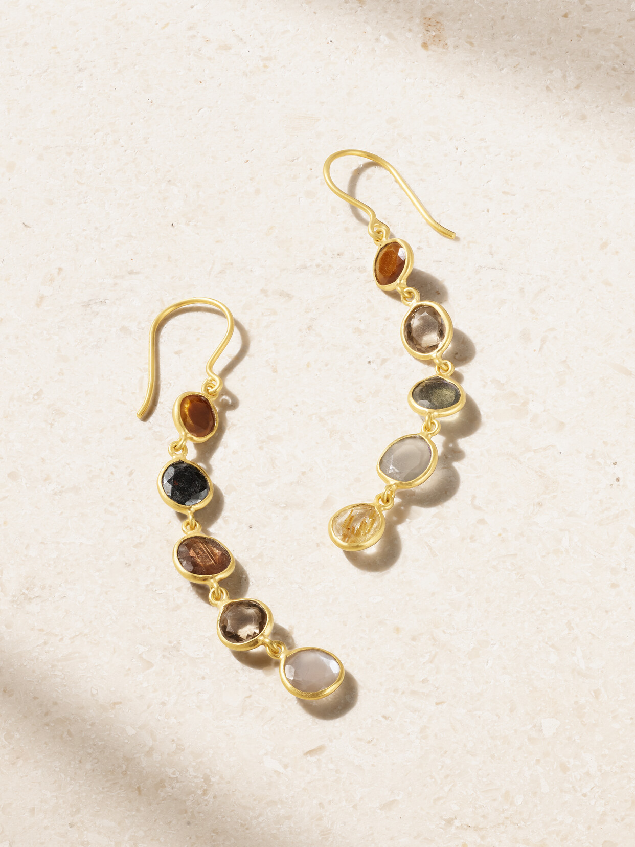 Pippa Small 18-karat Gold Multi-stone Earrings