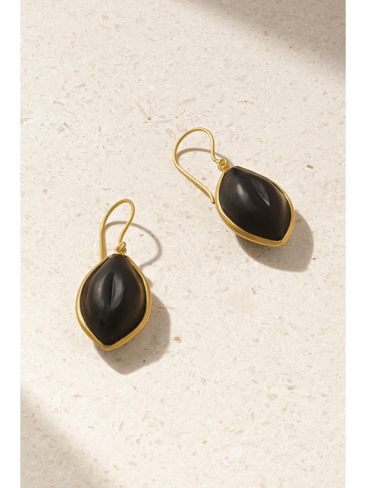 Pippa Small - 18-karat Gold Onyx Earrings - One size