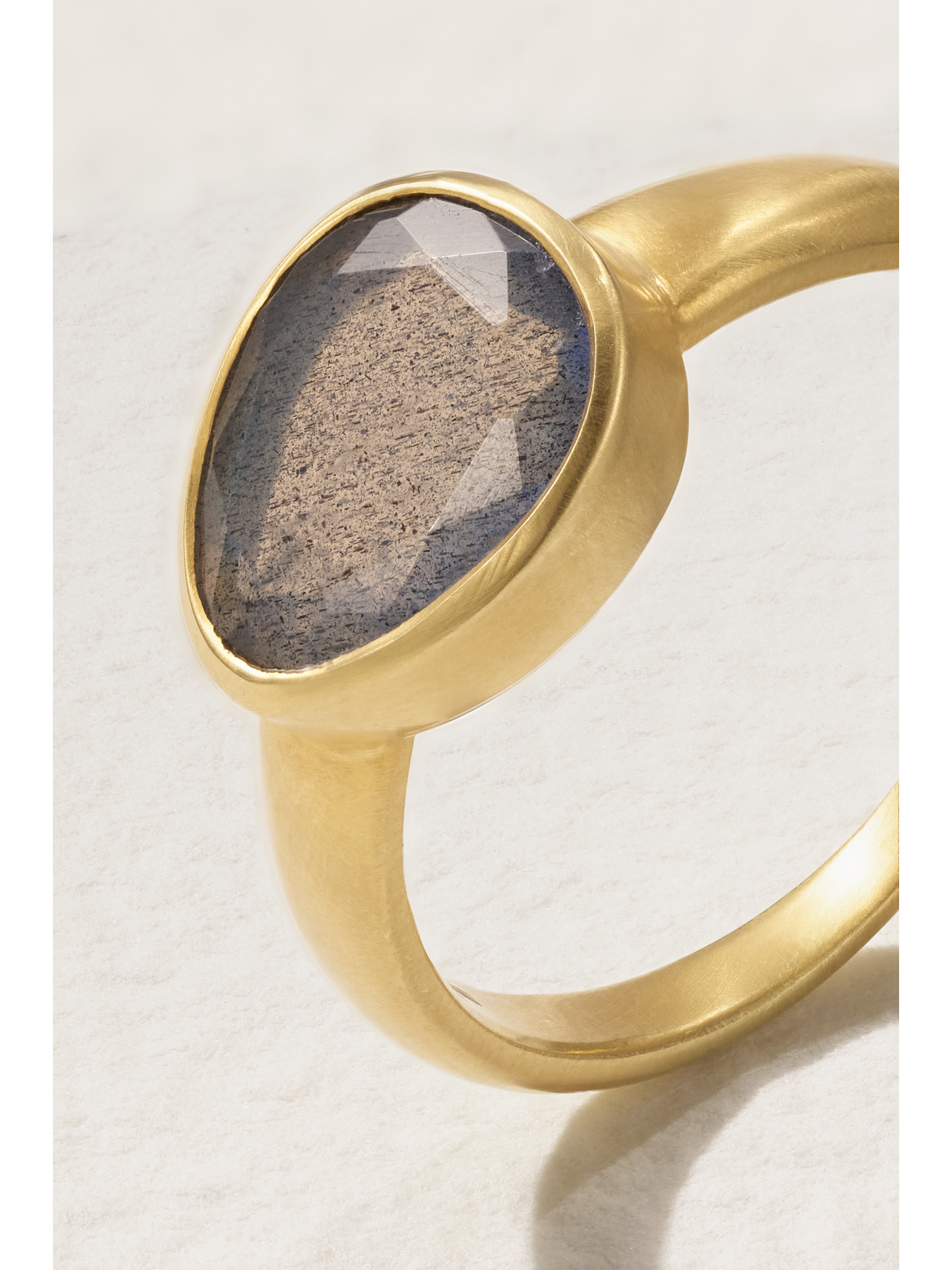 Shop Pippa Small 18-karat Gold Labradorite Ring