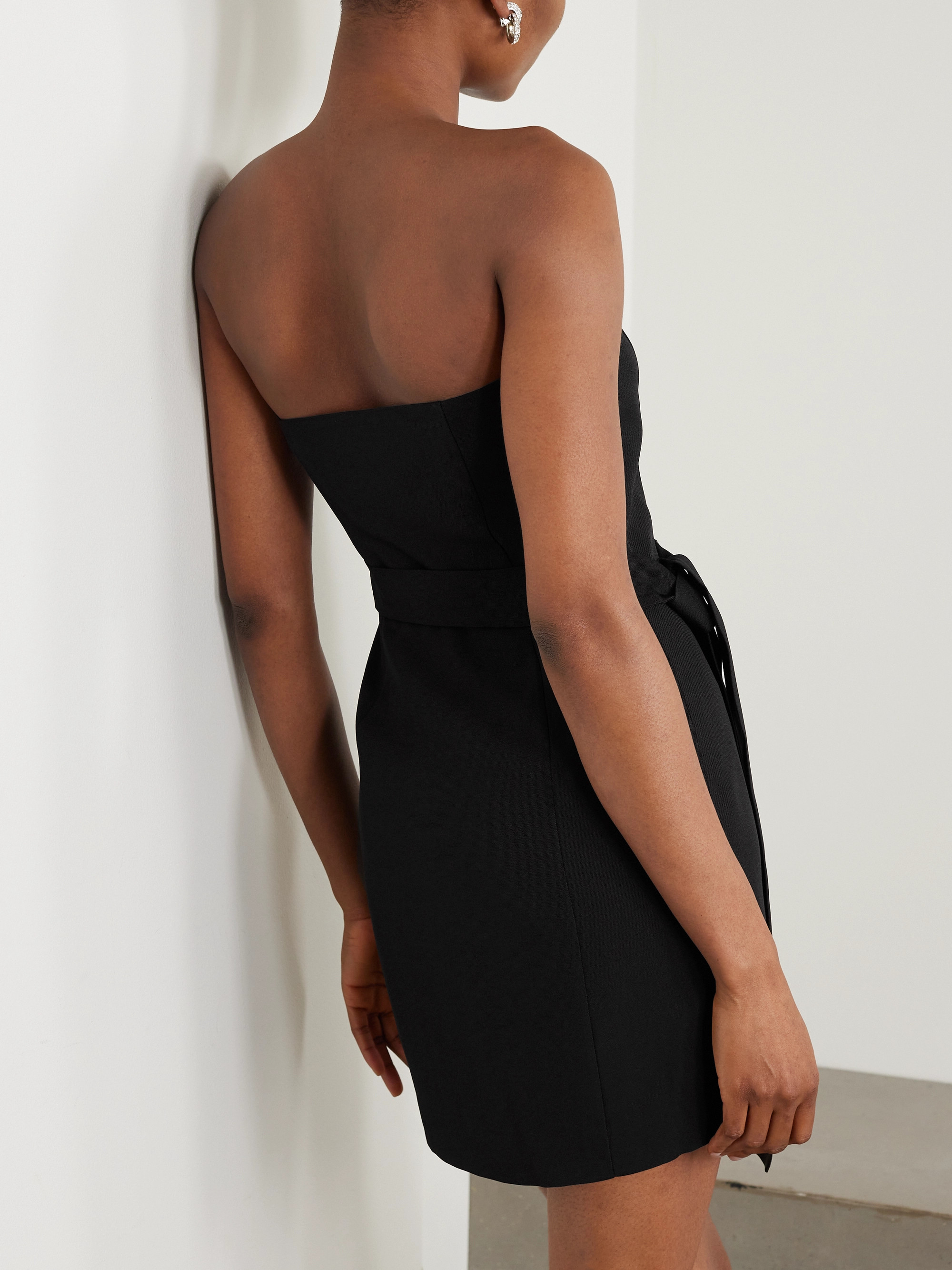 GAUGE81 Natal draped grain de poudre mini dress