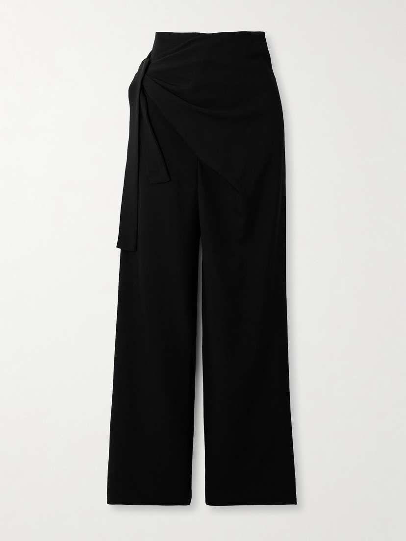 GAUGE81 Carlow Knotted Draped Crepe Wide-leg Pants - EU 42