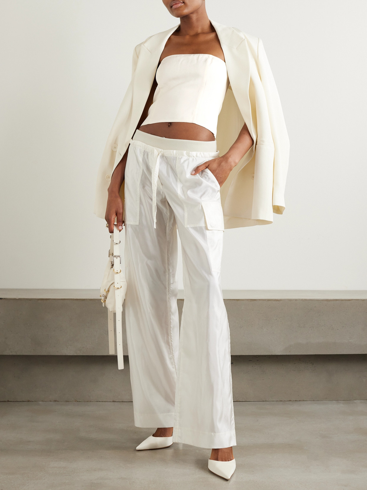 Tona Cropped Strapless Crepe Top