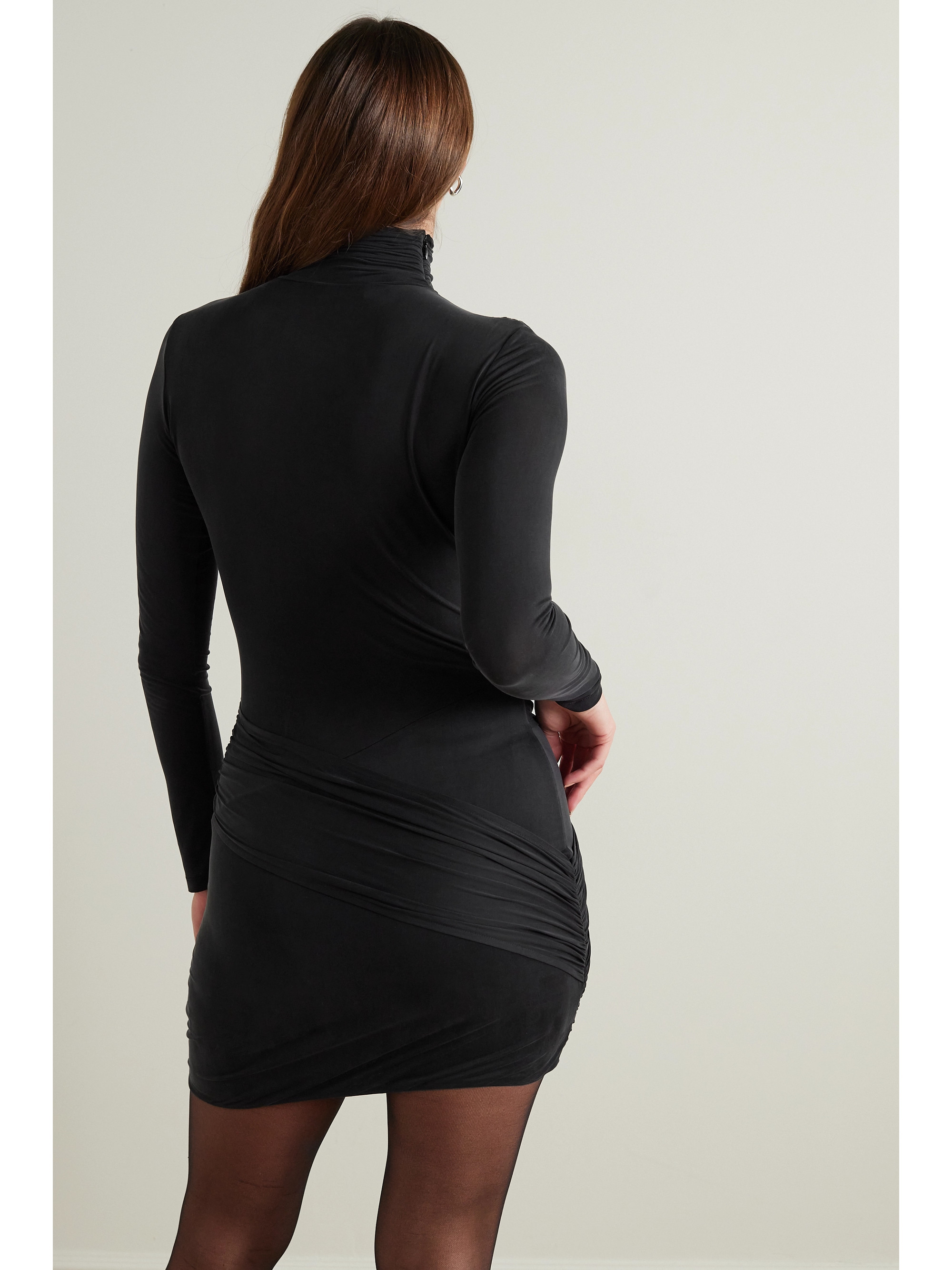 GAUGE81 Kores draped stretch-jersey turtleneck mini dress thumbnail