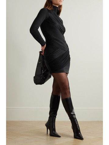 GAUGE81 Kores draped stretch-jersey turtleneck mini dress