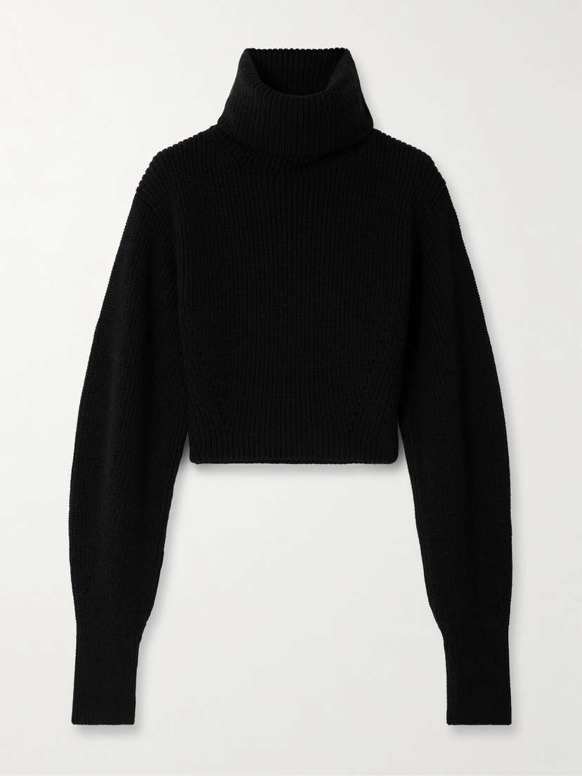 GAUGE81 Tokke Cropped Ribbed Merino Wool Turtleneck Sweater