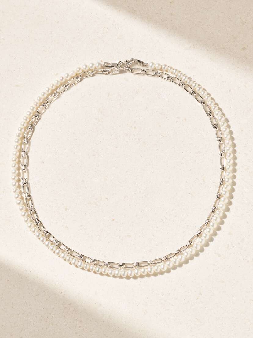 EÉRA 18-karat White Gold Pearl Necklace