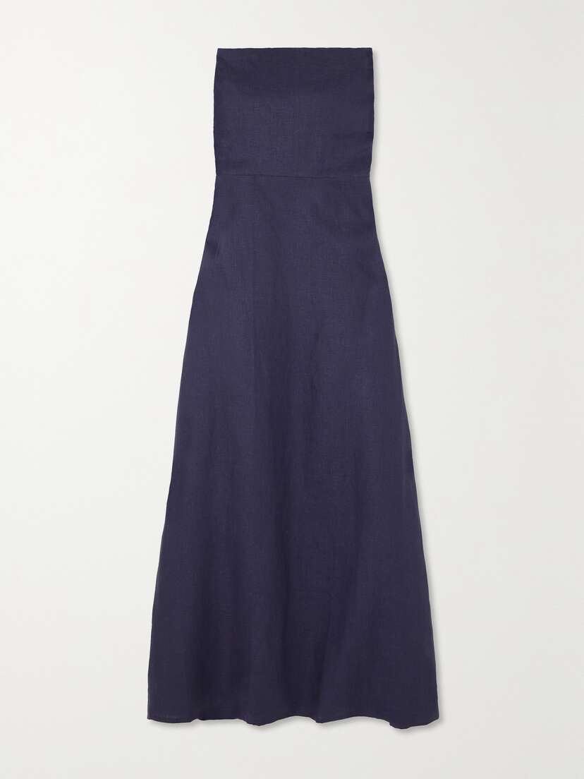 Faithfull + Net Sustain Das Flores Strapless Linen Maxi Dress - xx large