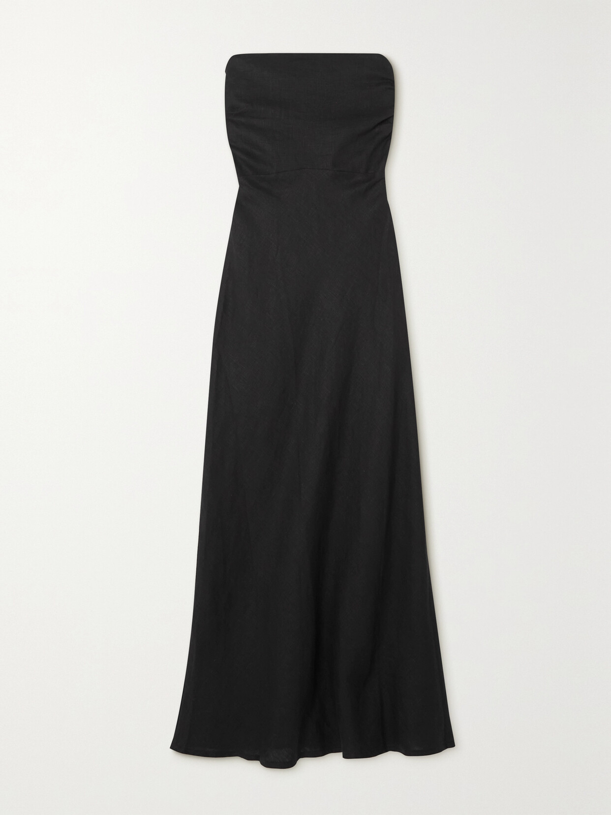 Faithfull The Brand - + Net Sustain Das Flores Strapless Shirred Linen Maxi Dress - Black