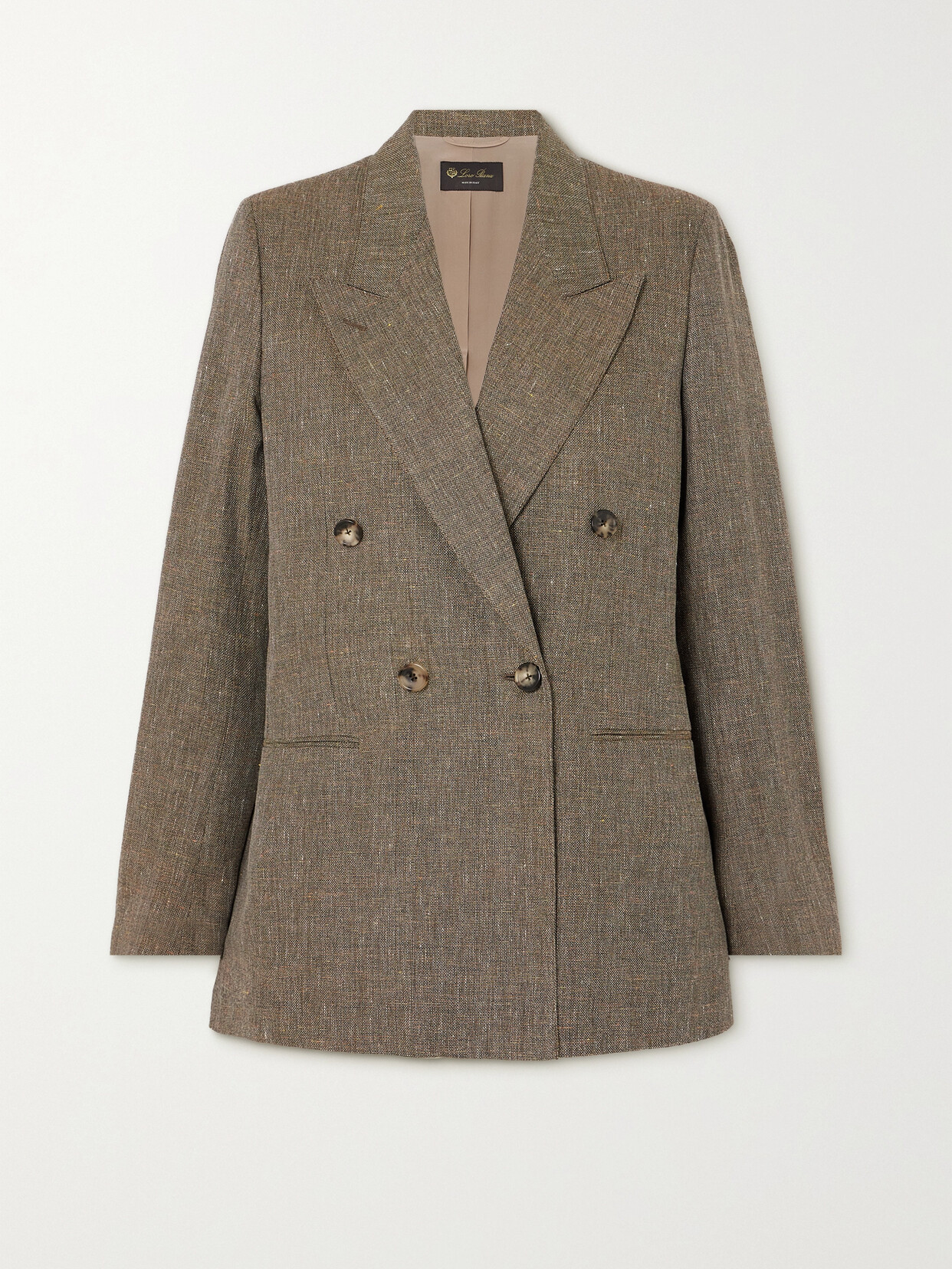 Loro Piana - Aurora Double-breasted Woven Blazer - Neutrals