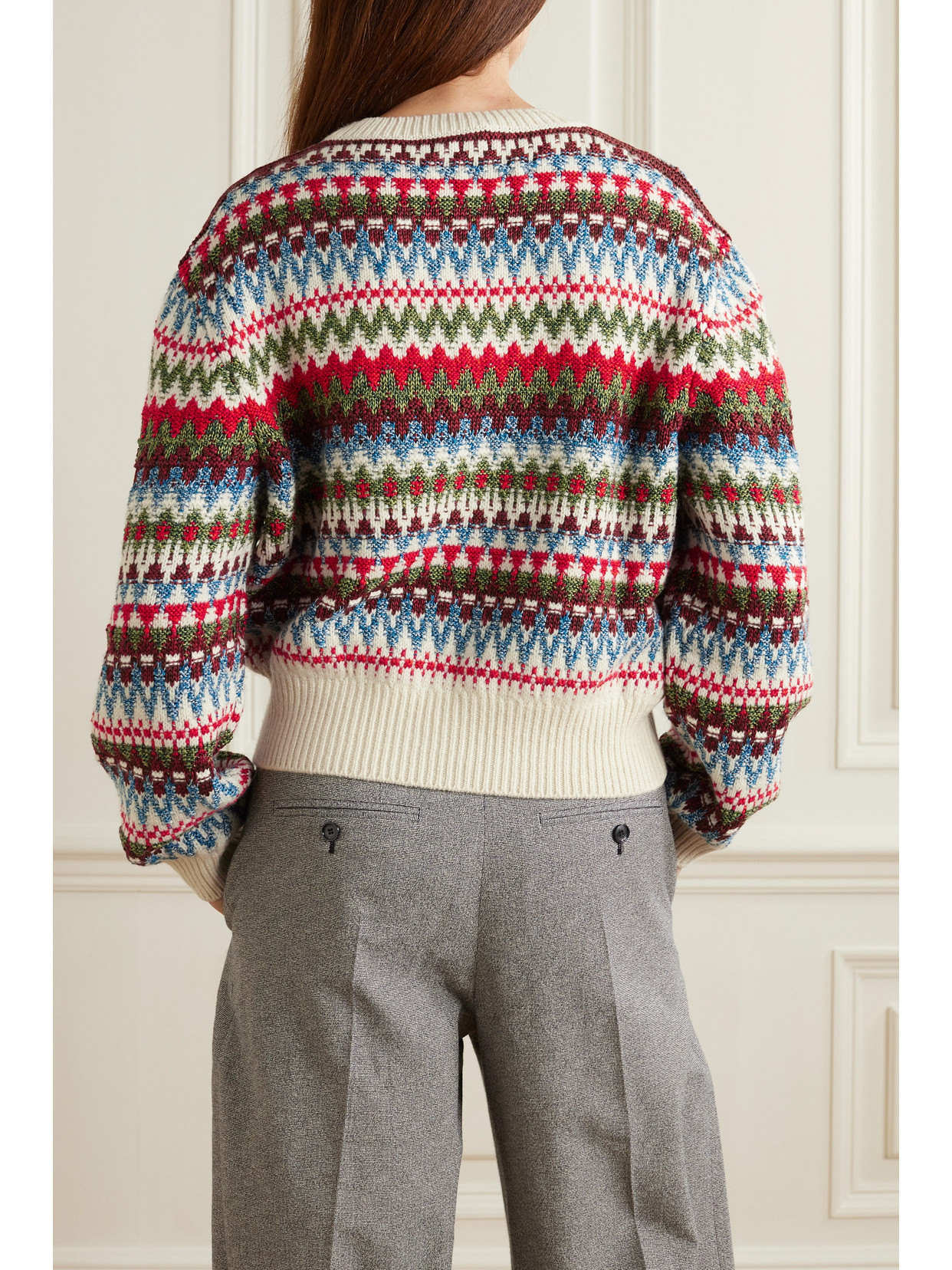 Trujillo Fair Isle Silk, Cashmere And Cotton-Blend Sweater