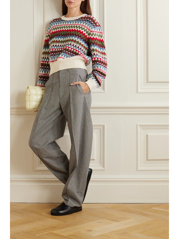 Loro Piana Trujillo Fair Isle silk, cashmere and cotton-blend sweater