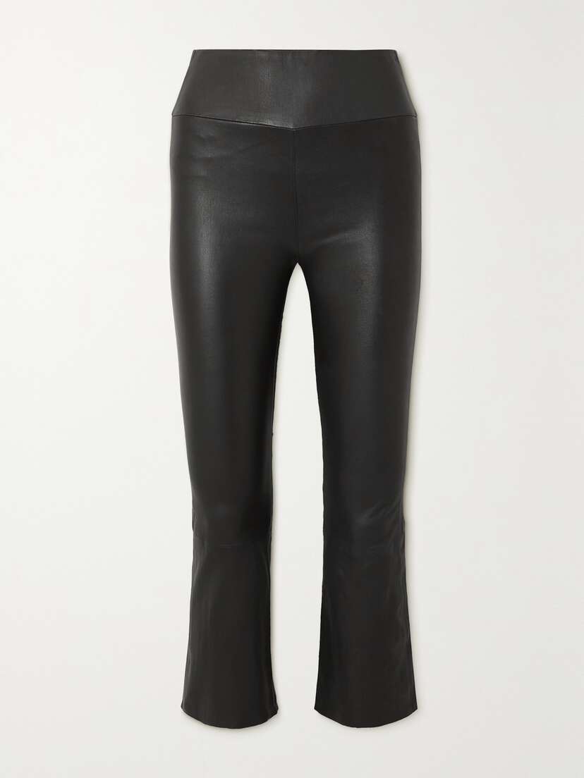 Sprwmn Cropped Leather Leggings