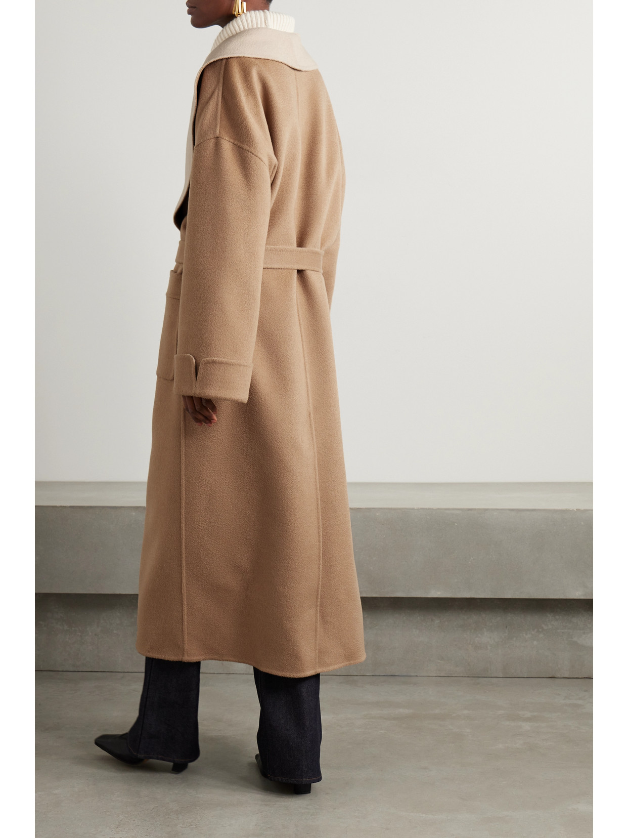 Loro Piana Capp Guilmar Belted Camel Hair And Wool-blend Coat In Brown